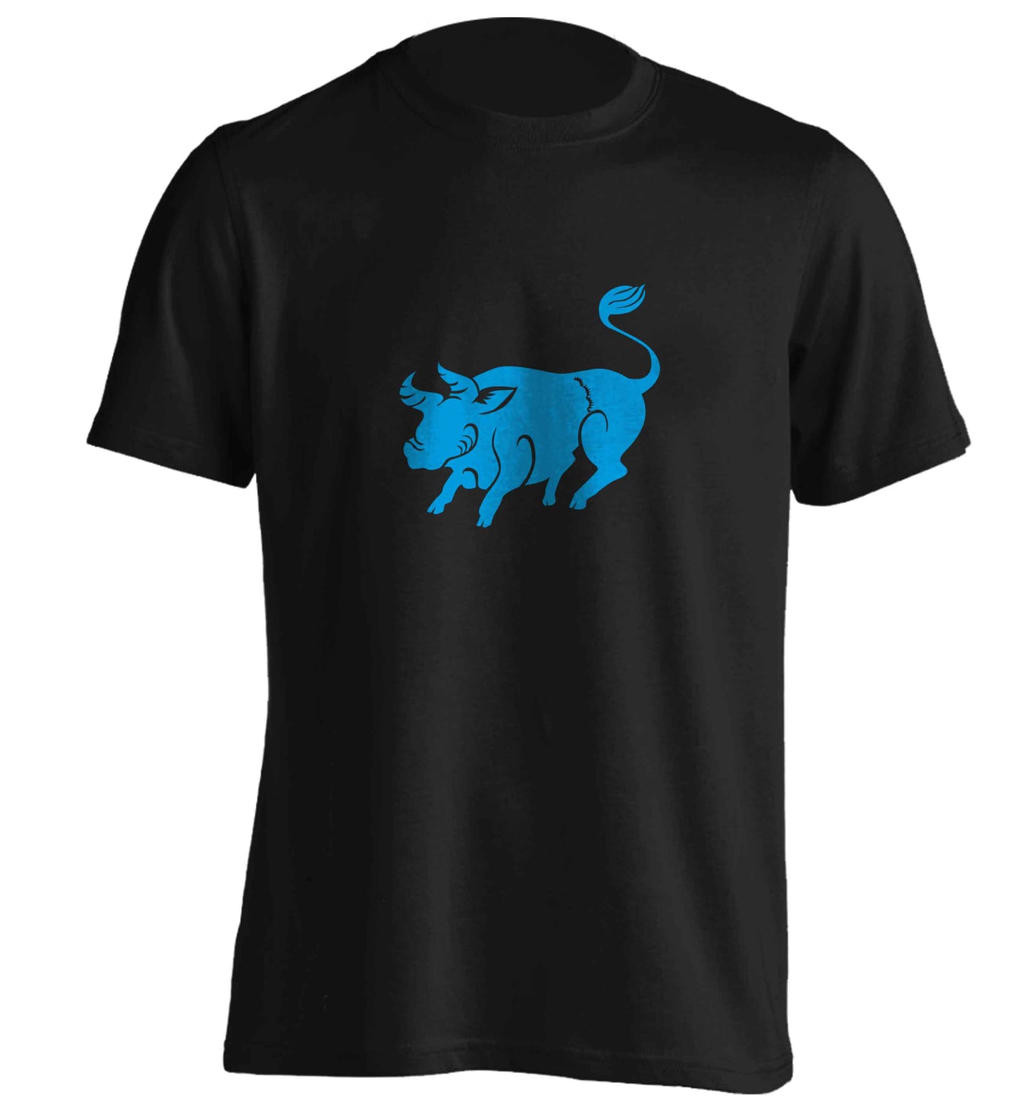 Blue ox adults unisex black Tshirt 2XL