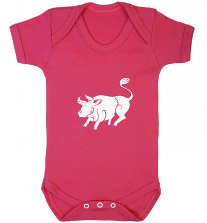 Pig face baby vest dark pink 18-24 months