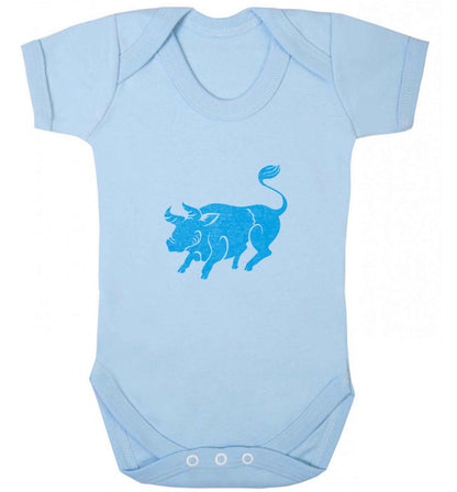 Pig face baby vest pale blue 18-24 months