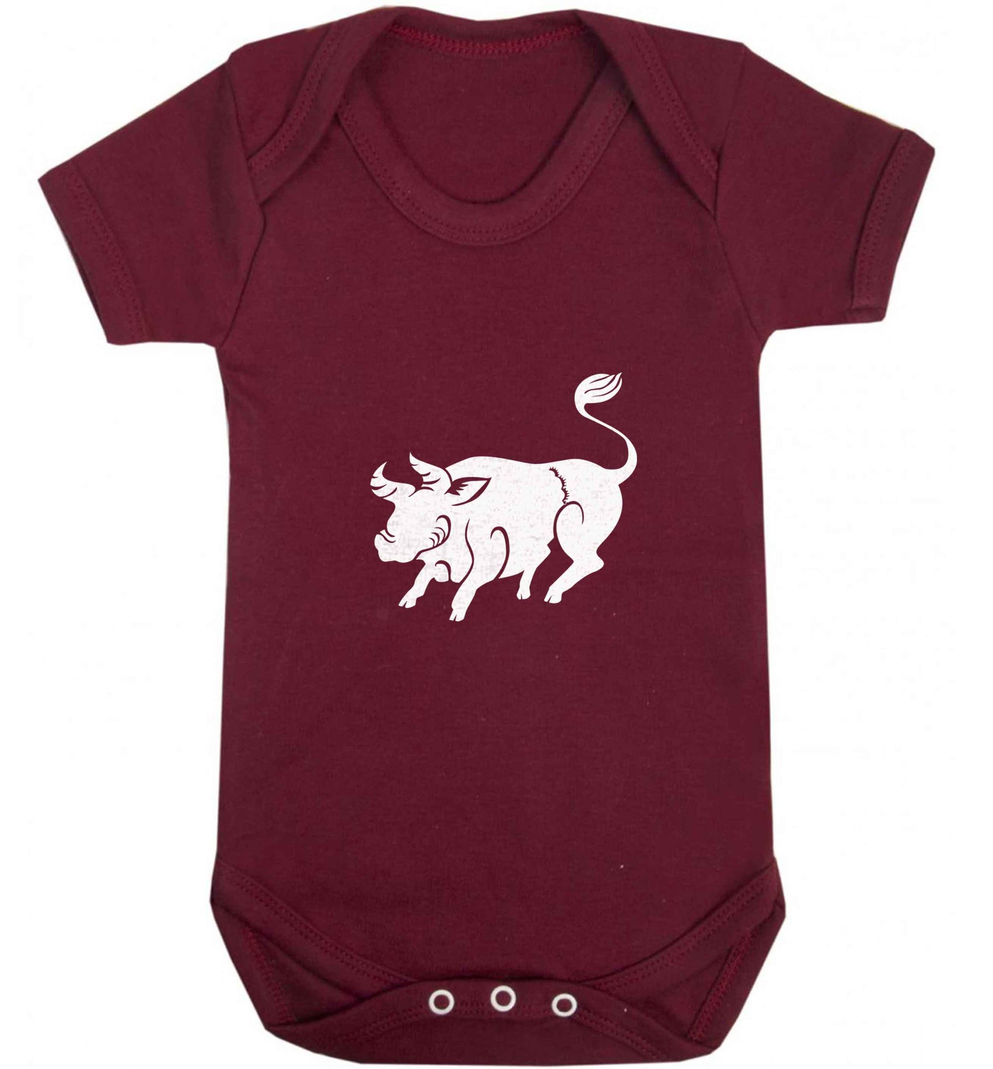 Blue ox baby vest maroon 18-24 months