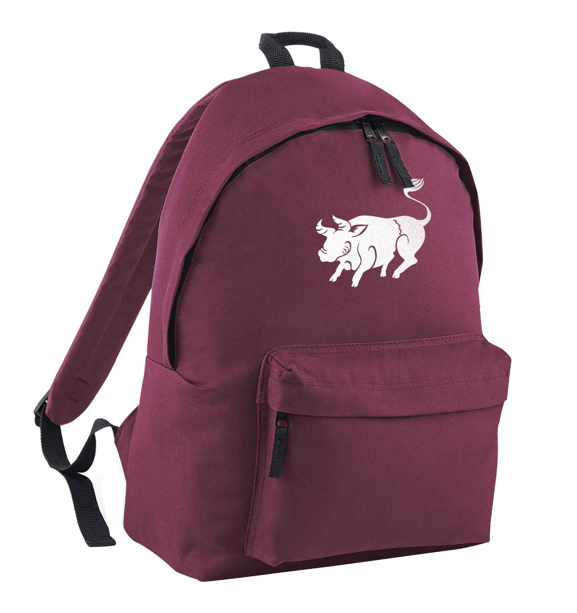 Blue ox maroon children's backpack