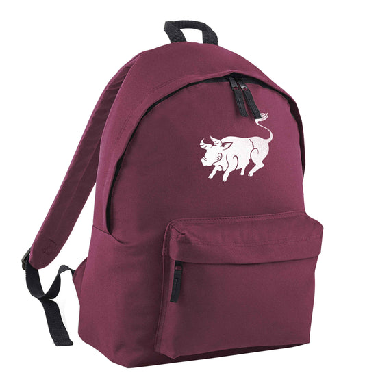 Pig face maroon children's backpack