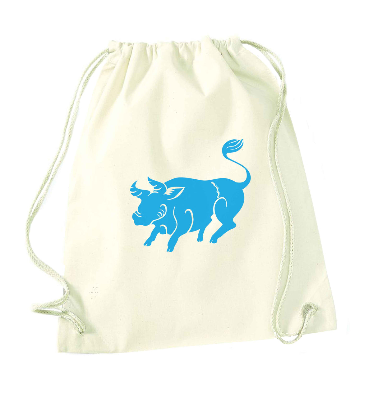 Pig face natural drawstring bag