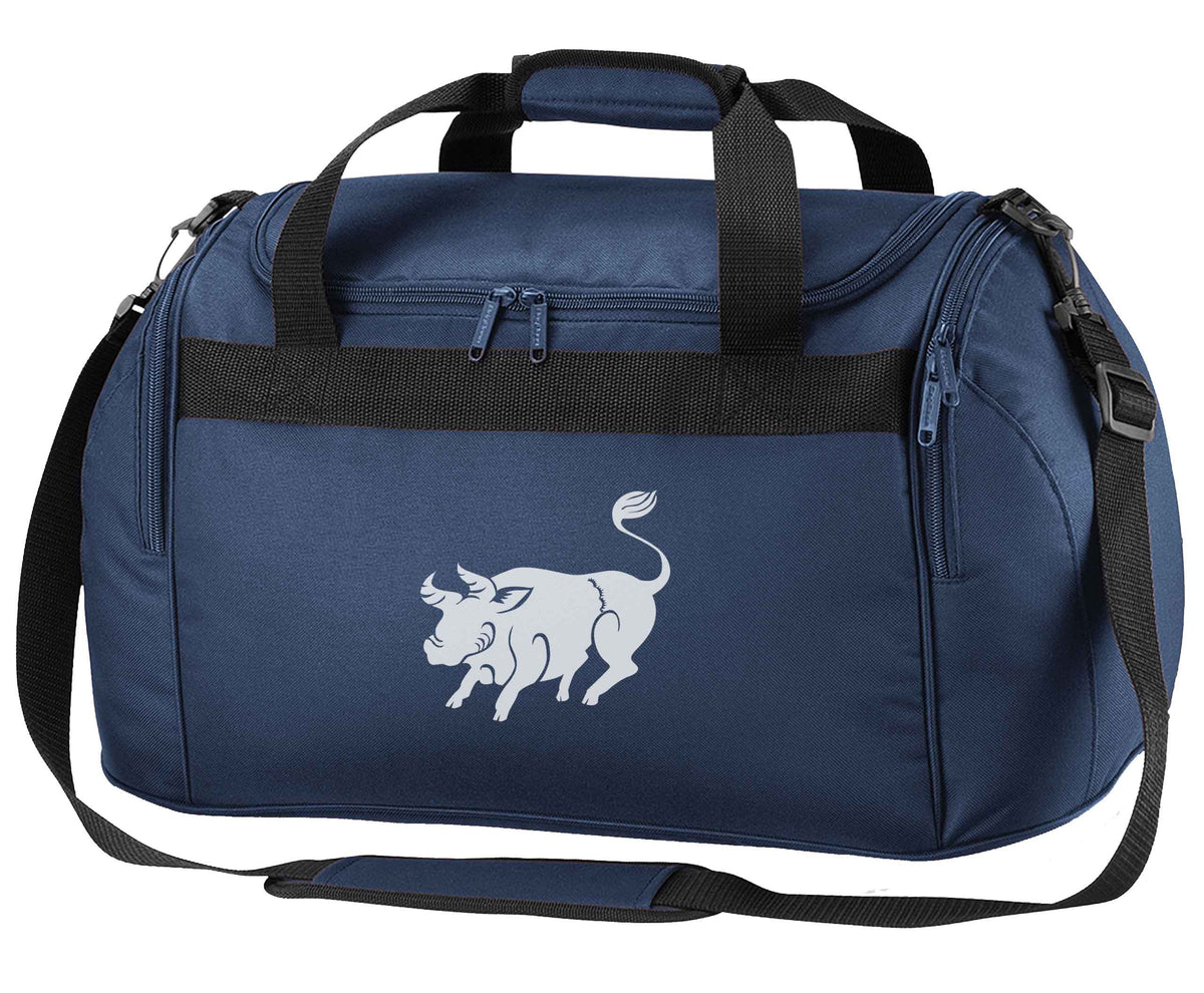 Pig face navy holdall / duffel bag
