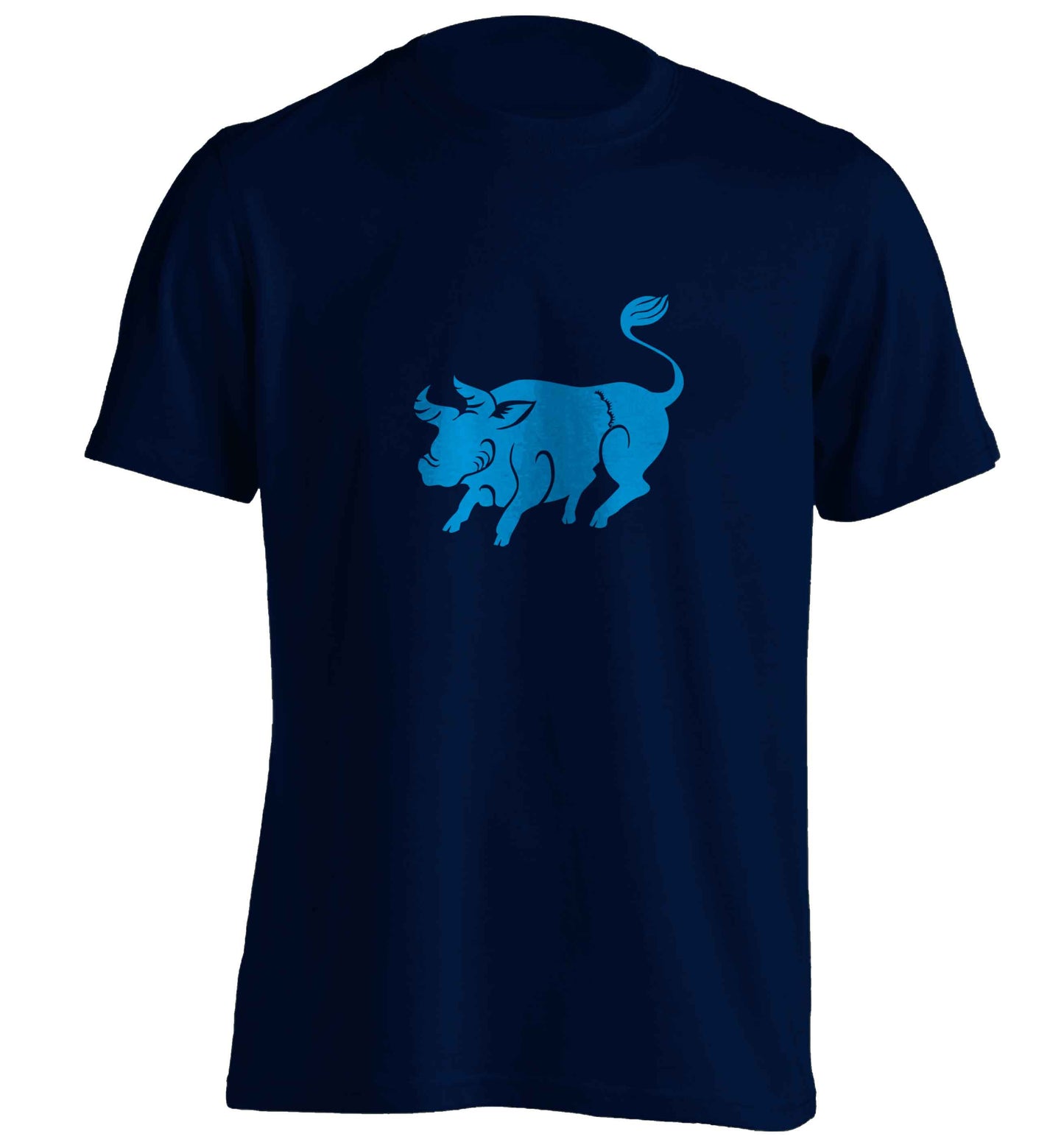 Blue ox adults unisex navy Tshirt 2XL