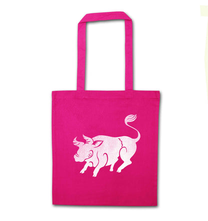 Pig face pink tote bag