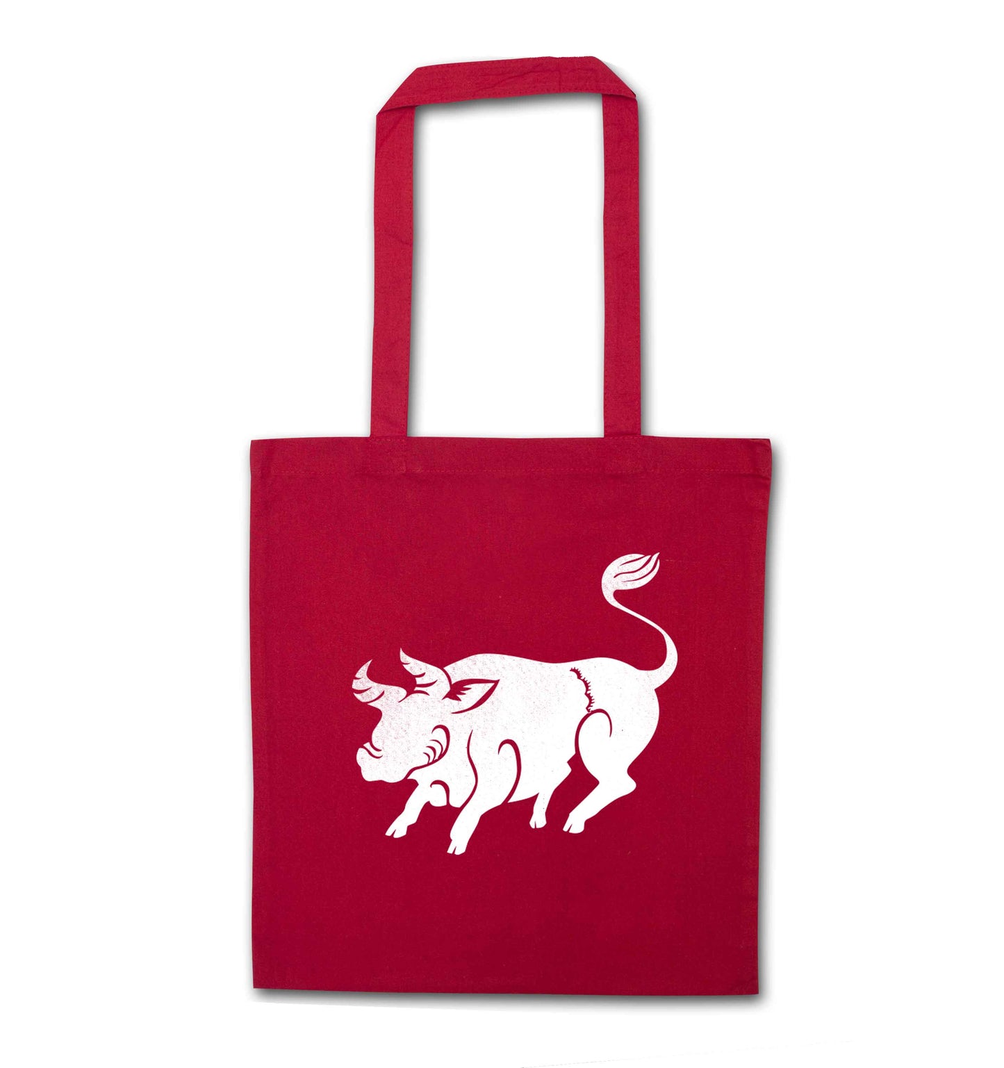 Pig face red tote bag