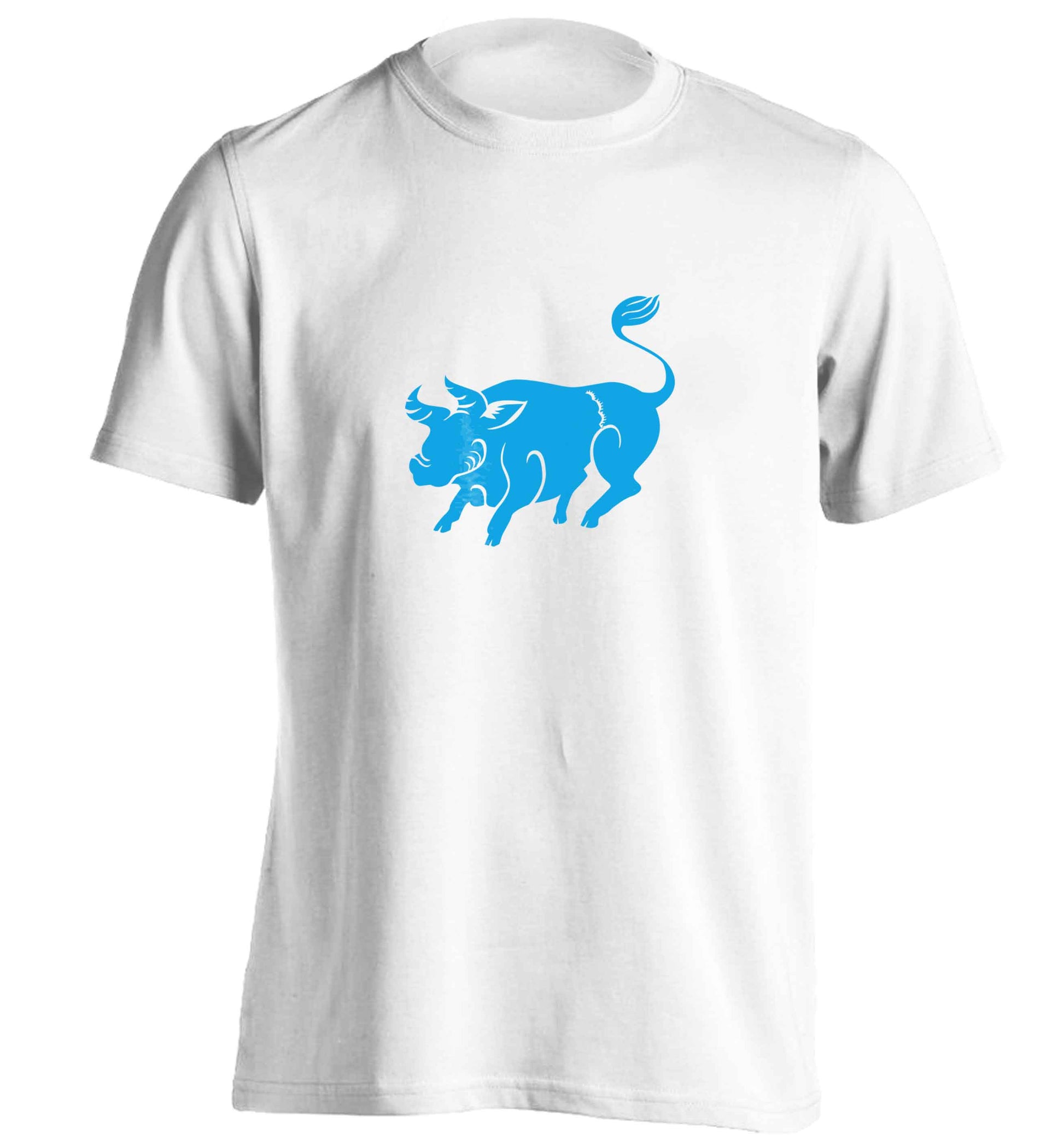 Blue ox adults unisex white Tshirt 2XL