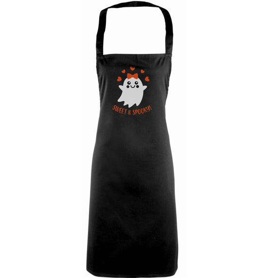 Sweet and spooky adults black apron