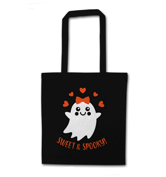 Sweet and spooky black tote bag