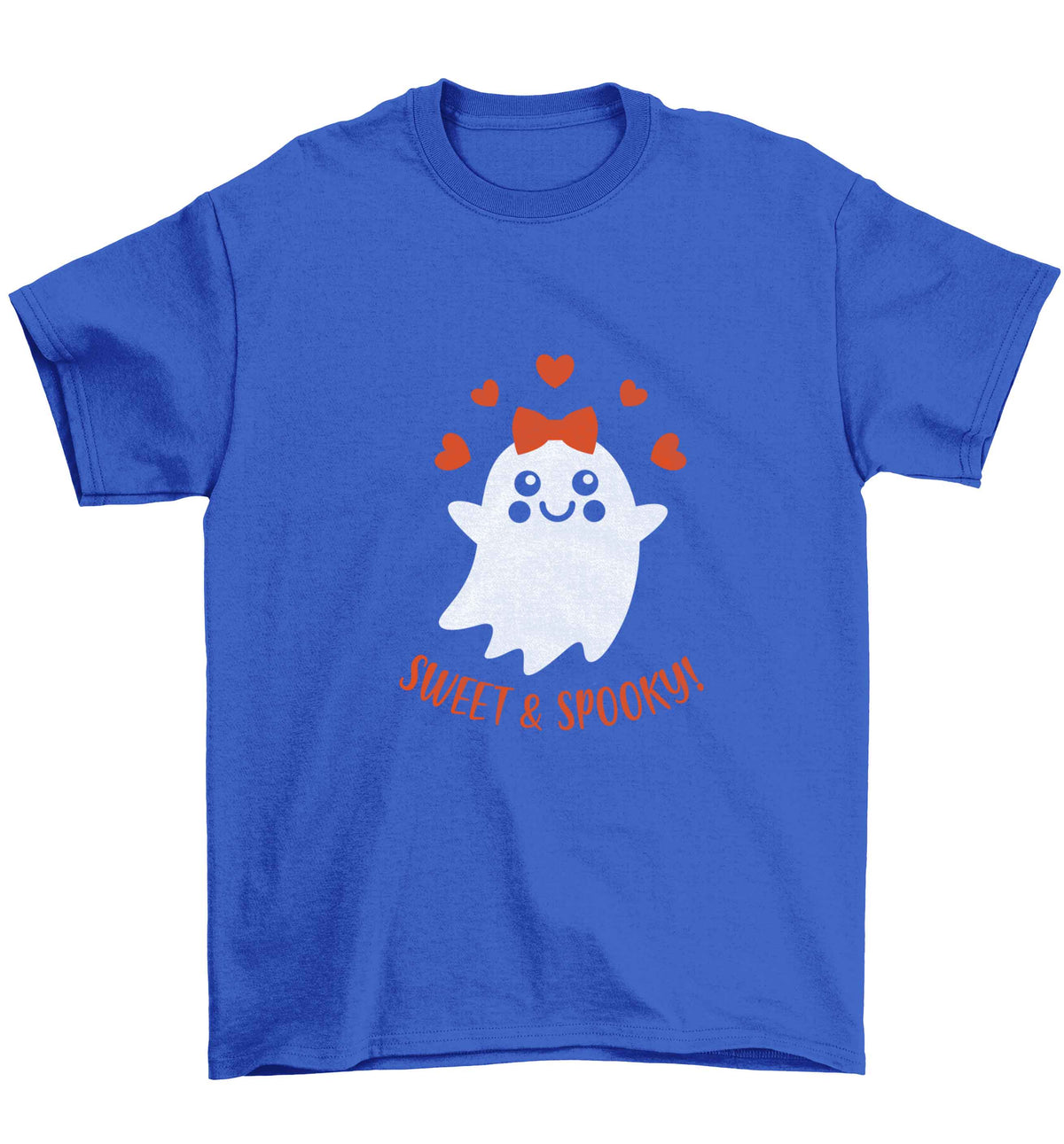 Sweet and spooky Children's blue Tshirt 12-13 Years