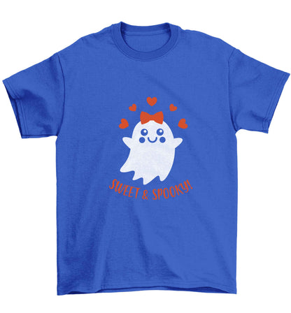 Sweet and spooky Children's blue Tshirt 12-13 Years