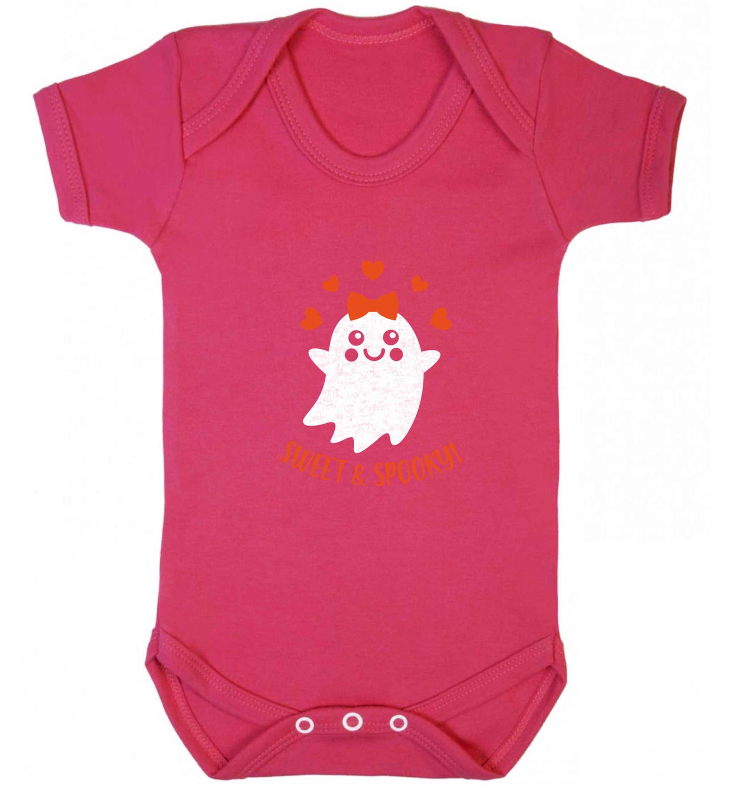Sweet and spooky baby vest dark pink 18-24 months