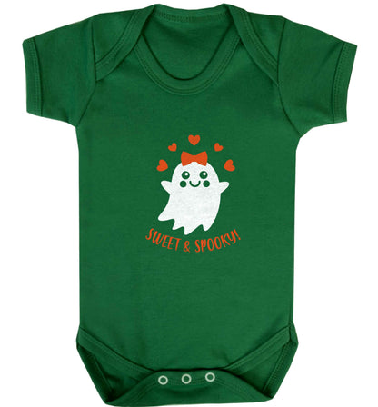 Sweet and spooky baby vest green 18-24 months