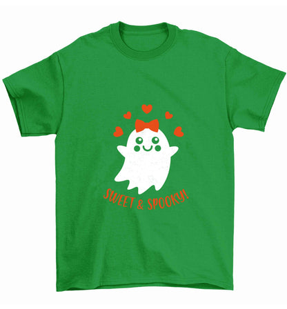 Sweet and spooky Children's green Tshirt 12-13 Years
