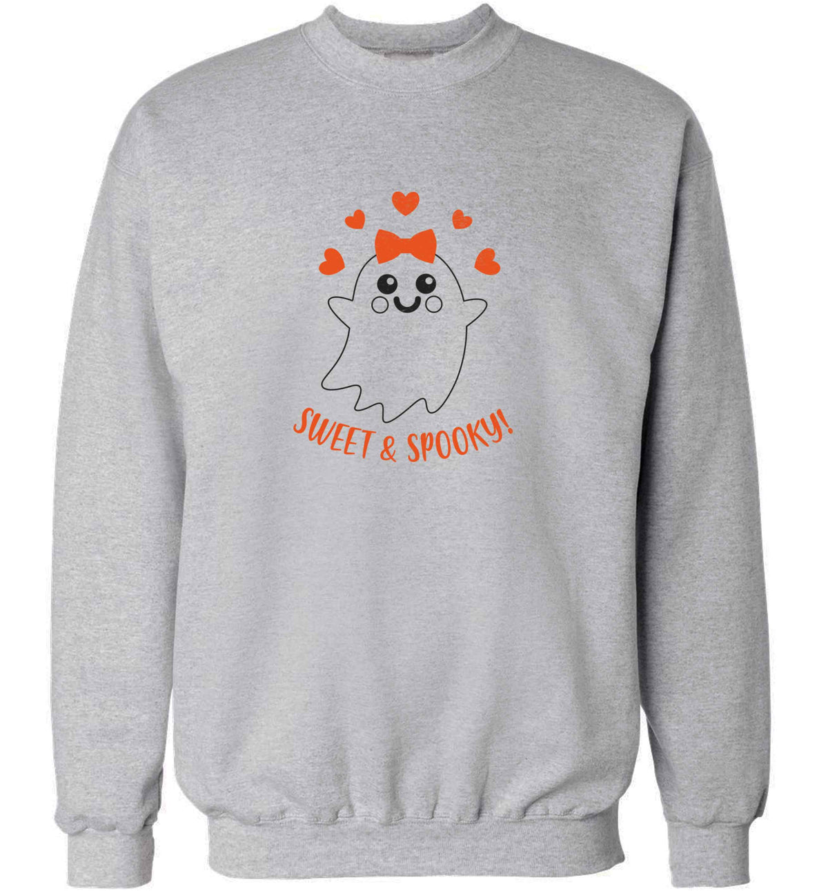 Sweet and spooky adult's unisex grey sweater 2XL