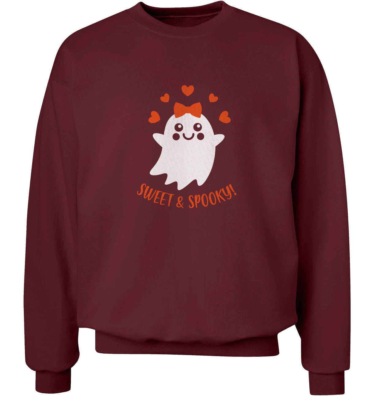 Sweet and spooky adult's unisex maroon sweater 2XL
