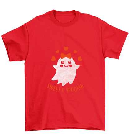Sweet and spooky Children's red Tshirt 12-13 Years