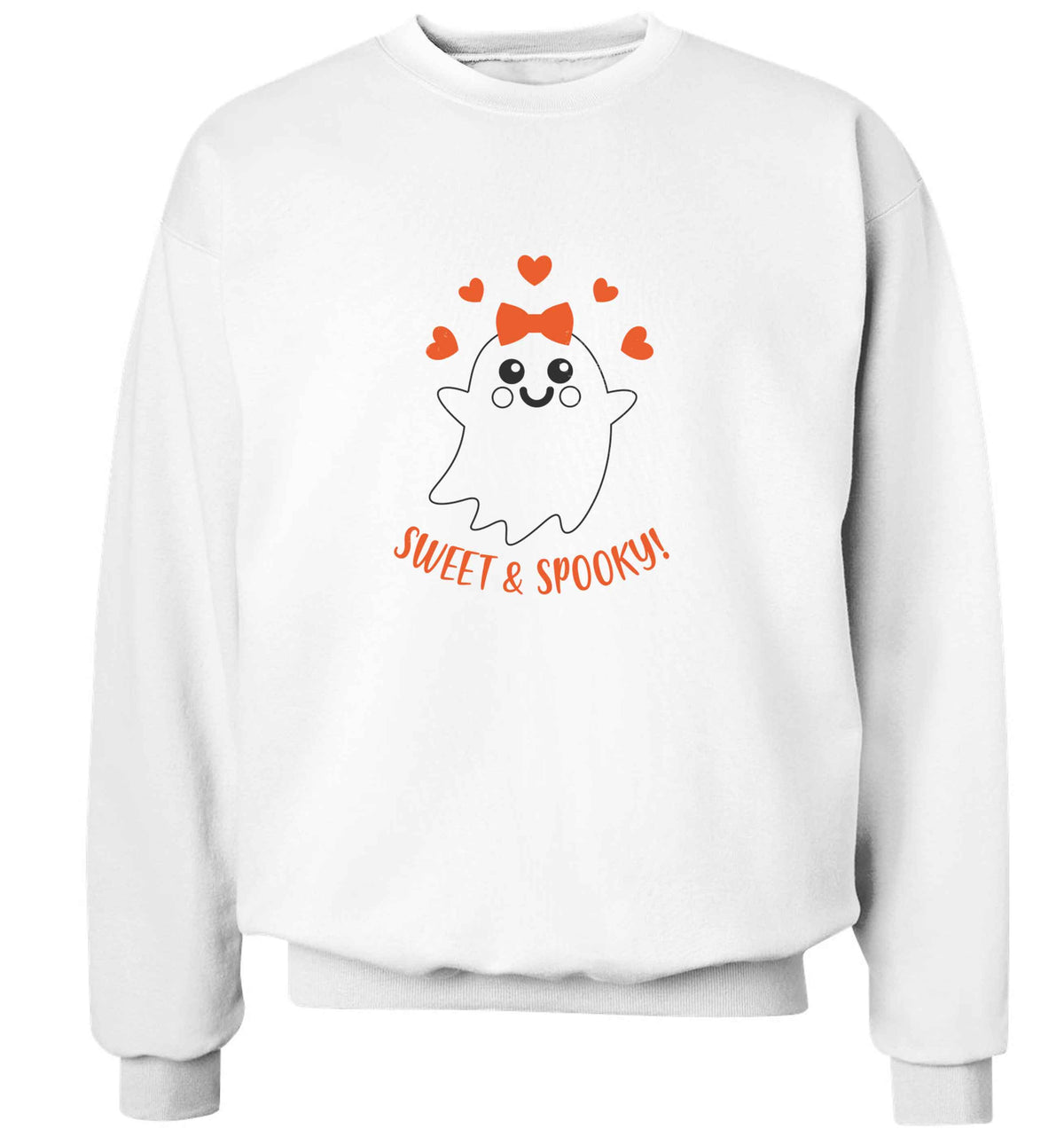Sweet and spooky adult's unisex white sweater 2XL