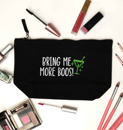 Bring me more boos black makeup bag