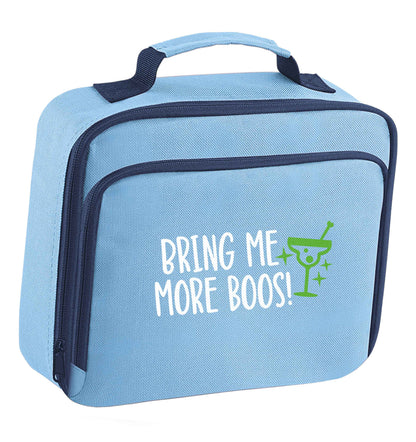 Bring me more boos insulated blue lunch bag cooler