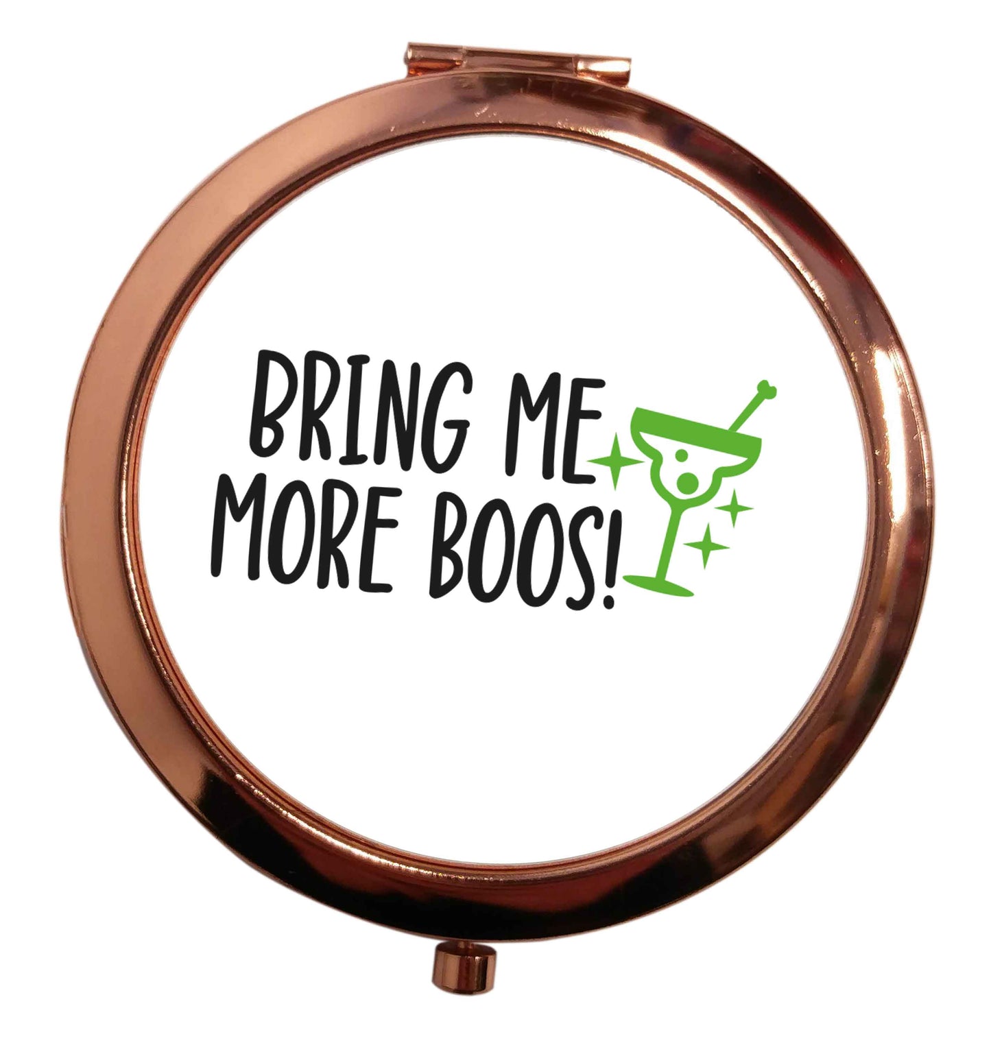 Bring me more boos rose gold circle pocket mirror