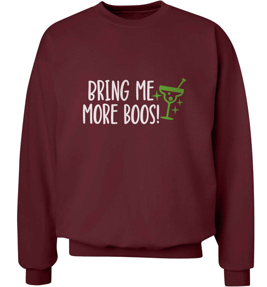 Bring me more boos adult's unisex maroon sweater 2XL