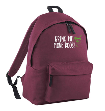 Bring me more boos maroon adults backpack