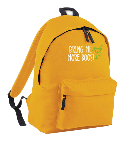 Bring me more boos mustard adults backpack
