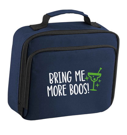 Bring me more boos insulated navy lunch bag cooler