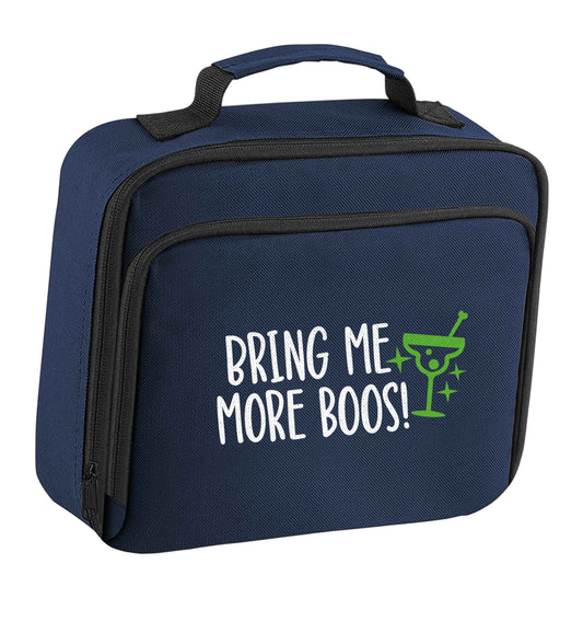 Bring me more boos insulated navy lunch bag cooler