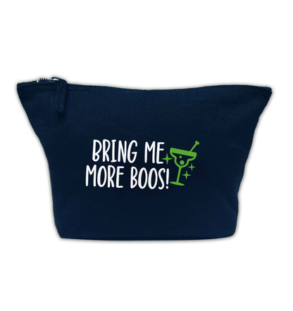 Bring me more boos navy makeup bag