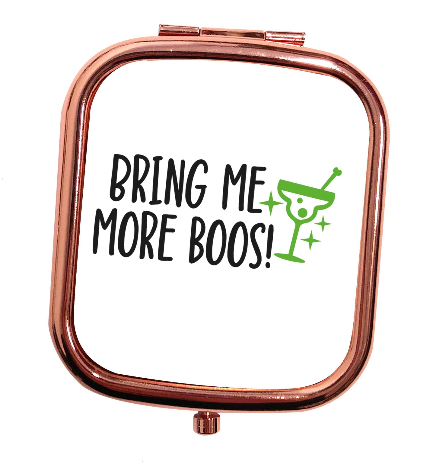 Bring me more boos rose gold square pocket mirror