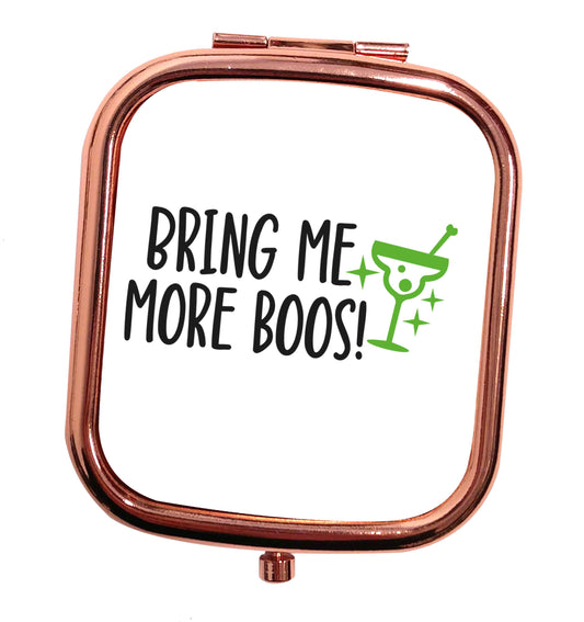 Bring me more boos rose gold square pocket mirror