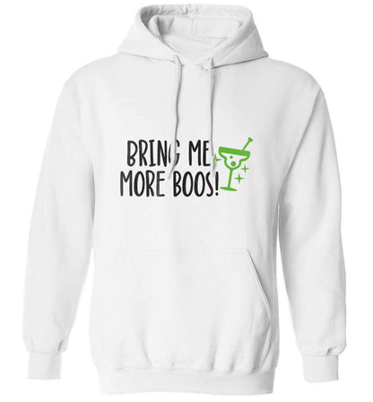 Bring me more boos adults unisex white hoodie 2XL