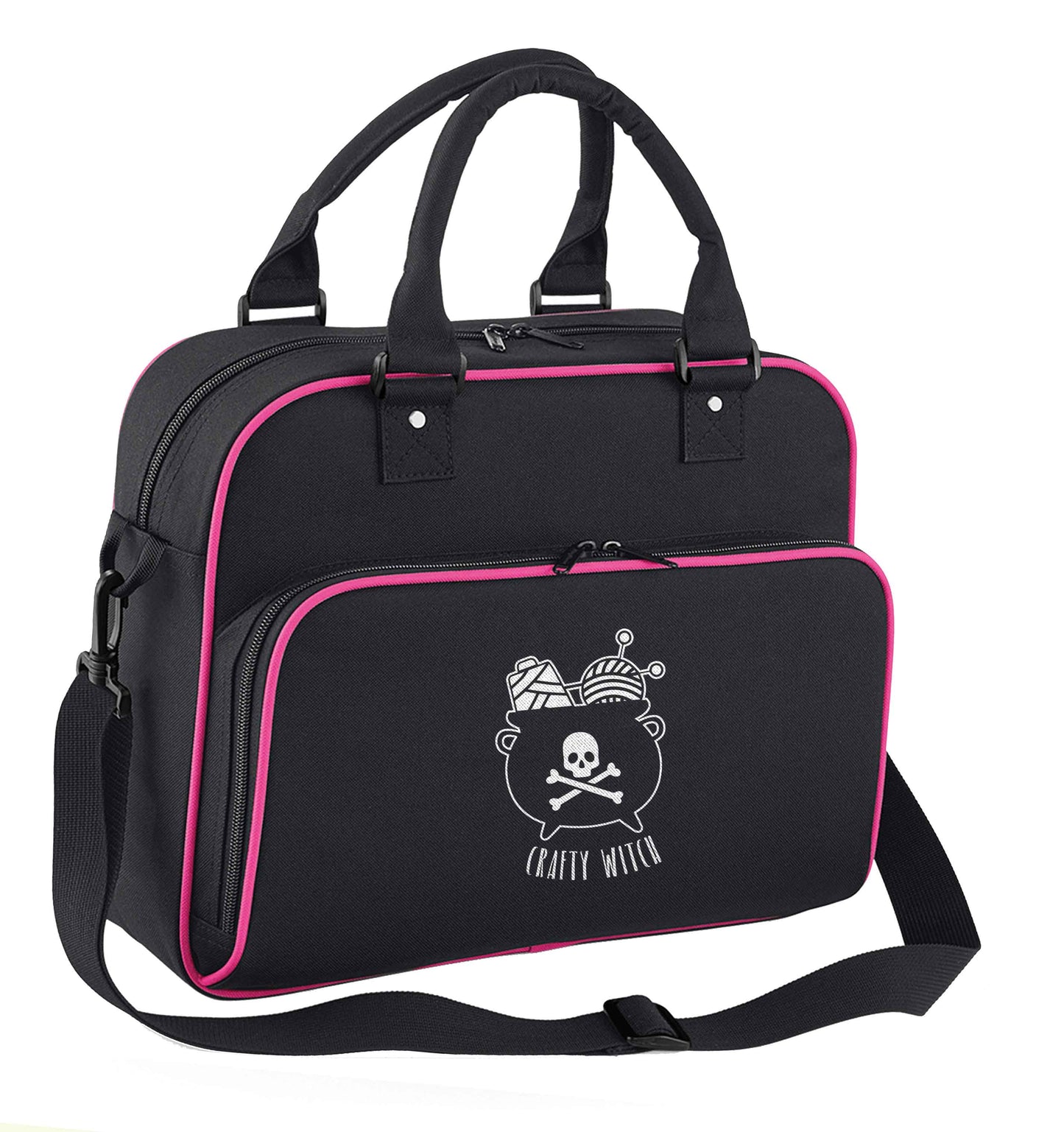 Crafty witch children's dance bag black with pink detail