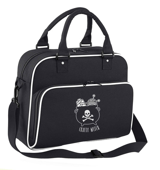 Crafty witch children's dance bag black with white detail