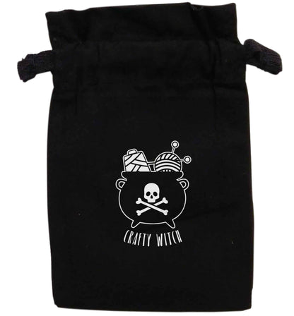 Crafty witch | XS - L | Pouch / Drawstring bag / Sack | Organic Cotton | Bulk discounts available!