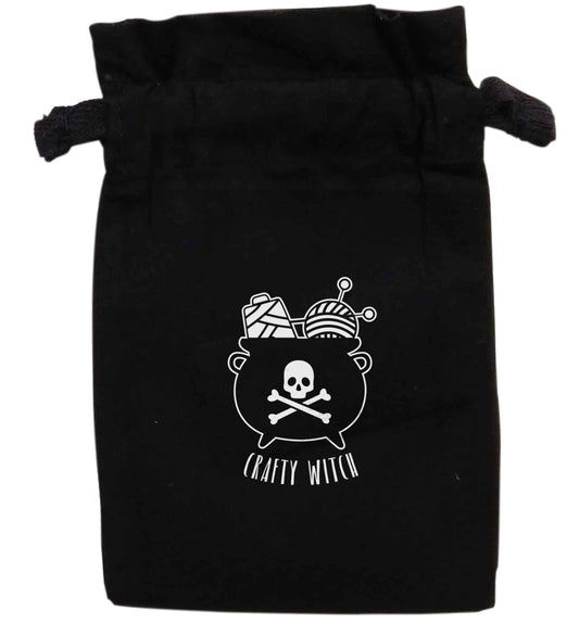 Crafty witch | XS - L | Pouch / Drawstring bag / Sack | Organic Cotton | Bulk discounts available!