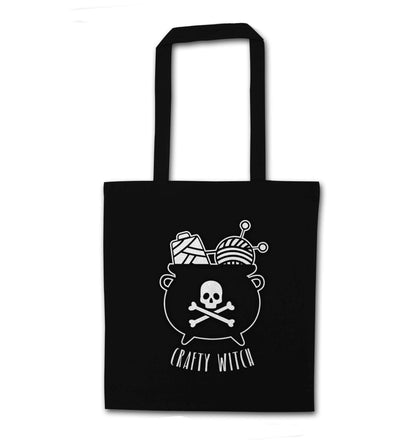 Crafty witch black tote bag