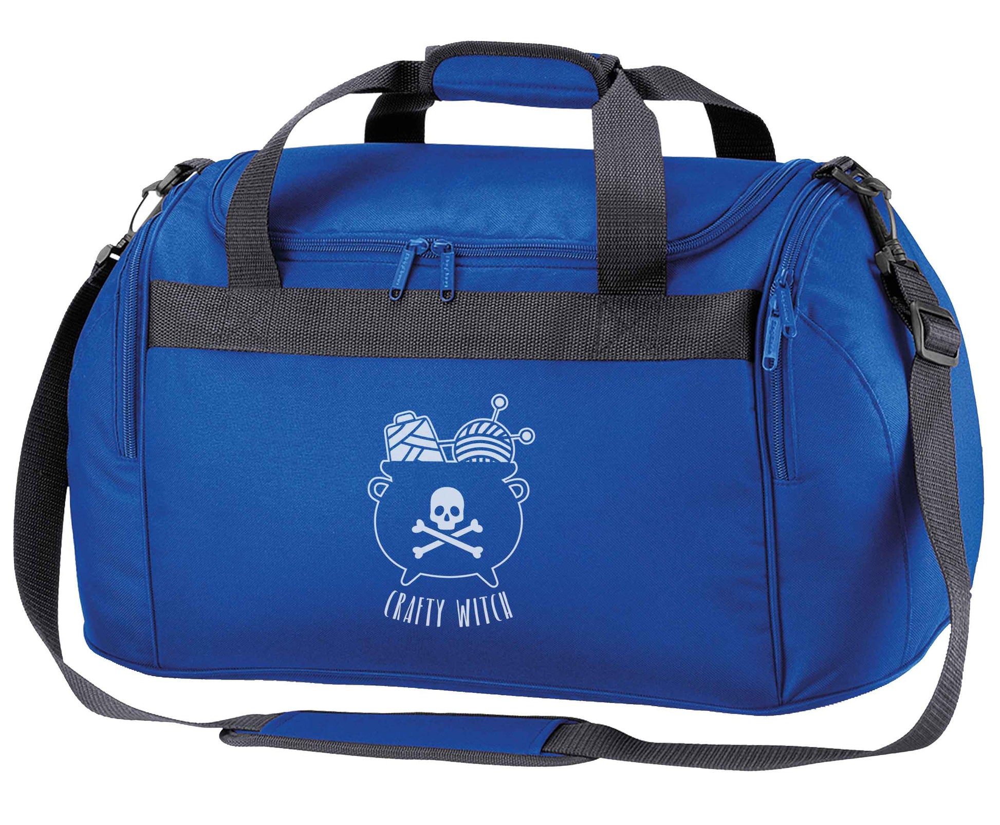 Crafty witch royal blue holdall / duffel bag