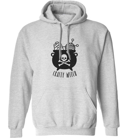 Crafty witch adults unisex grey hoodie 2XL