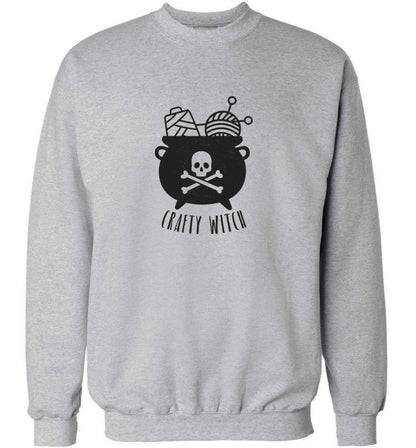 Crafty witch adult's unisex grey sweater 2XL