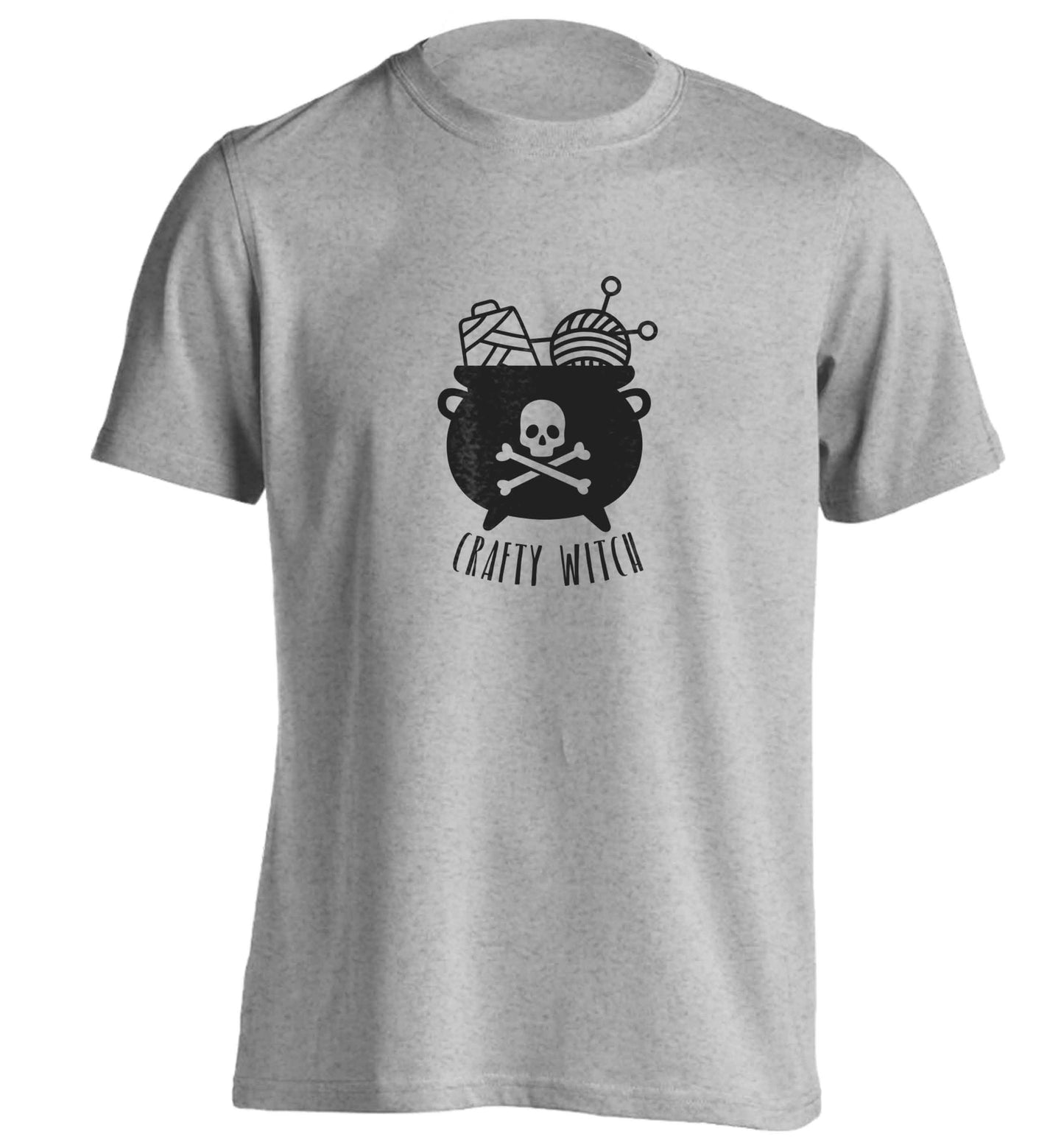 Crafty witch adults unisex grey Tshirt 2XL