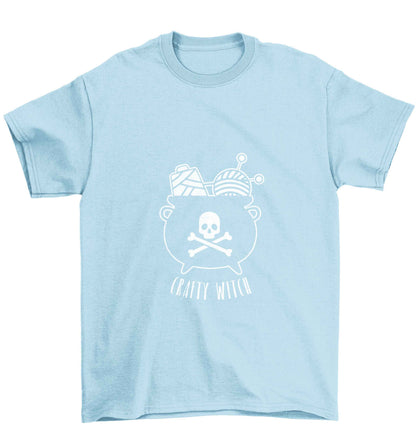 Crafty witch Children's light blue Tshirt 12-13 Years