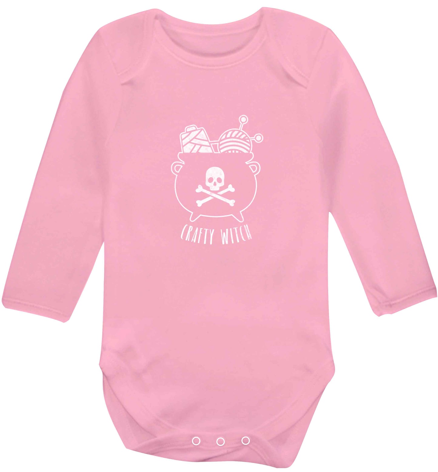 Crafty witch baby vest long sleeved pale pink 6-12 months