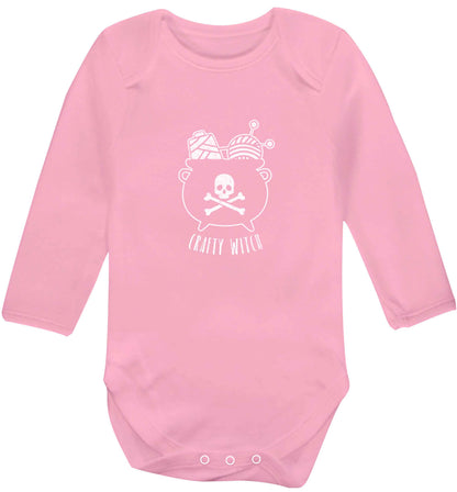 Crafty witch baby vest long sleeved pale pink 6-12 months