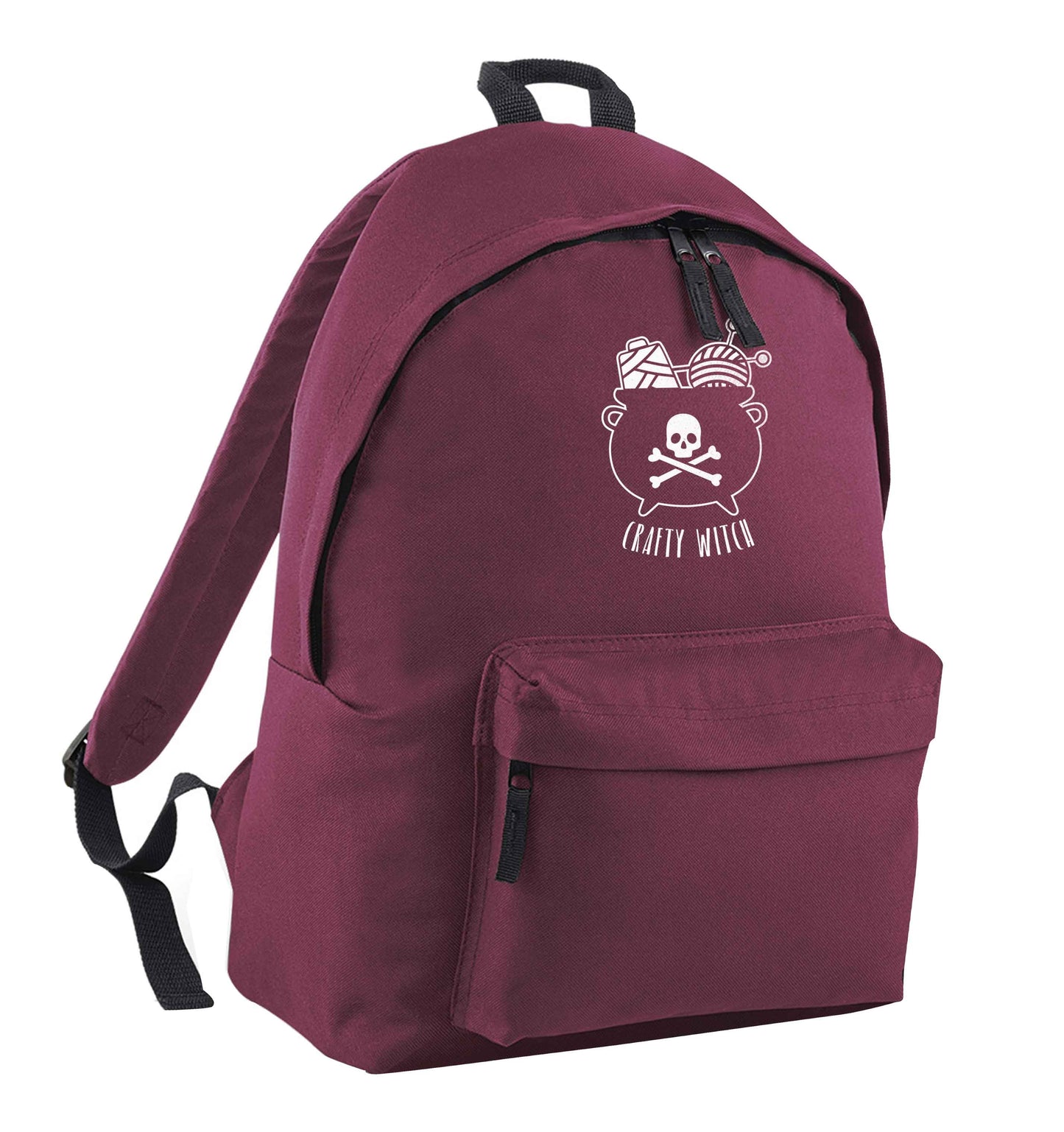 Crafty witch maroon children's backpack