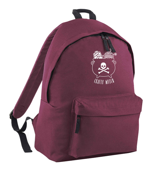 Crafty witch maroon children's backpack