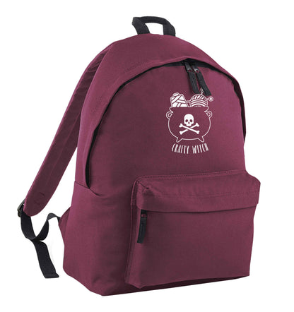 Crafty witch maroon adults backpack